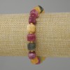 Turmaline bracelet faceted cube, diameter 8x8mm +- bead 3mm+-, length 18cm +- stretch