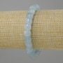 Aquamarine bracelet rondelle, diameter 8x7 mm +/-, length 18 cm +/- stretch
