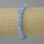 Aquamarine bracelet faceted cube, diameter 7x7mm ±, length 18cm ± stretch