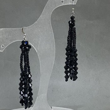 Earrings Czech crystal, length 90 mm +