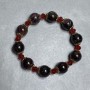 Garnet bracelet bead 13 mm +- Czech crystal, length 18 cm +- stretch