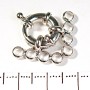 Bead and Bracelet Clasp 'Bagel' for 4 Strands