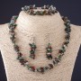 Three-piece Jasper Set, Assorted Natural Stone 'Stone Crumb' Necklace, Earrings & Bracelet