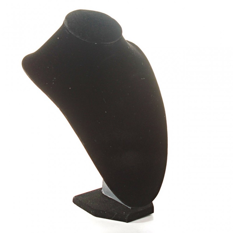 Neck Display Stand, Black Velour, Medium (25x15 cm)