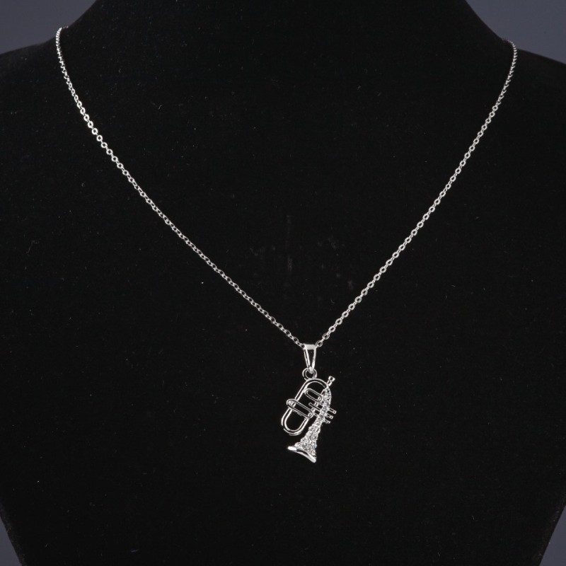 Tube Pendant on Chain, 55 cm Chain Length, 3 cm Pendant Length