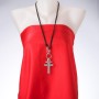 Pendant on a long cord 'Crosses'