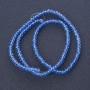 Blue Czech Crystal Beads, Transparent Cornflower Blue, 37 cm length, 3-4 mm diameter