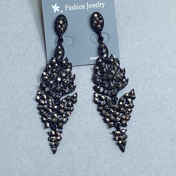 Long Evening Earrings, 8 cm Length