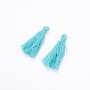 Craft supply: Mini brush in light-green cotton, length 3 cm, diameter 4 mm, pair
