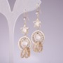 Star Earrings, 55 mm long