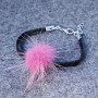 Lilac natural fur bracelet