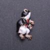Sale! Frog Conductor Brooch in a Tuxedo, Gold-Tone Metal, 3.5×2 cm