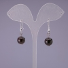 Garnet natural stone ball earrings, diameter about 10 mm, length 3 cm