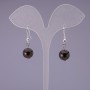 Garnet natural stone ball earrings, diameter about 10 mm, length 3 cm