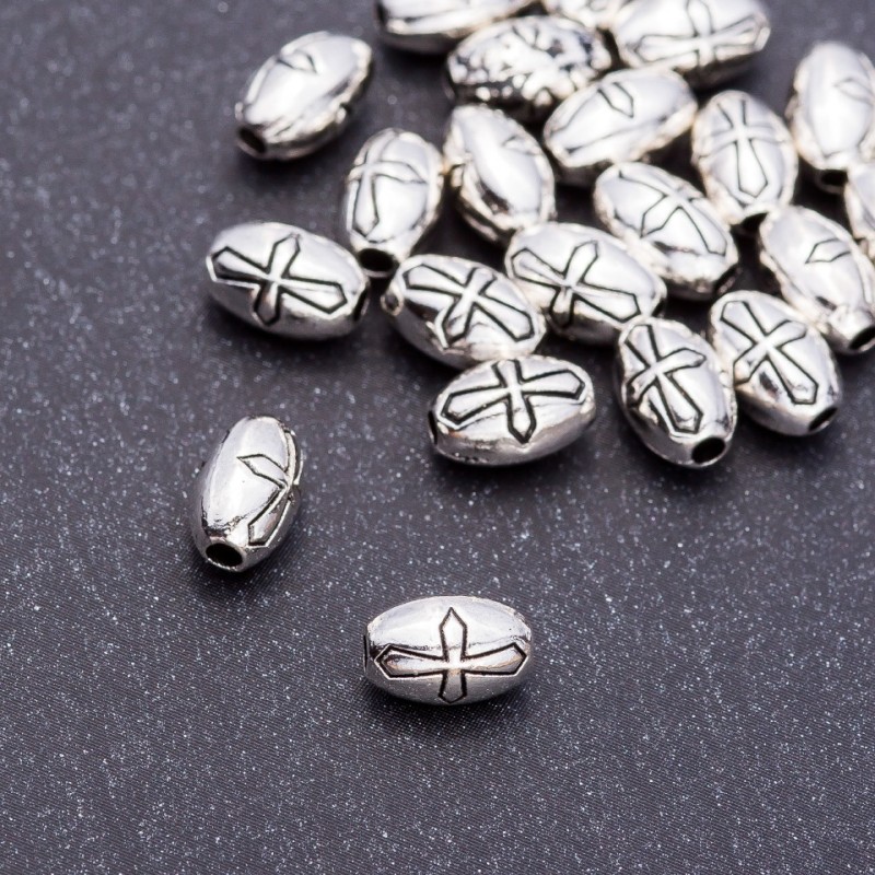 Cross-shaped bead insert, 5×8 mm hole, 5 mm packaging 20 g ± 24 pcs