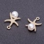 Pendant 'Sea Star' Lemon-Silver, 16mm diameter