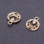 Pendant findings 'East' lemon-silver, diameter 13mm, length 17mm, hole Ø3mm, finish 7 pcs