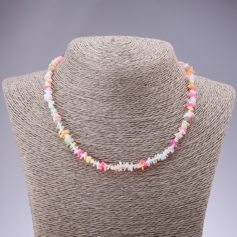 Opal Necklace "Crumb", 6mm diameter, 45cm length