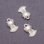 Kitty Pendant Findings, diameter 10mm, length 17mm, packaging 20 g +/- 21 pcs