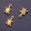 Turtle Pendant Hardware, length 18 mm d1-1, 5 mm, antique gold finish, 20 g ± 13 pcs
