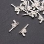 Nagan Pendant Findings, diameter 1.8 mm, length 24×12 mm, finish 20 g ± 16 pcs