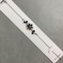 Bracelet 'Black Flower' with White Rhinestones
