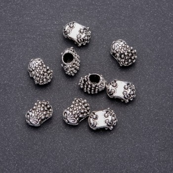 Bead insert 'Hedgehog' Pandora, 13x10 mm, hole diameter 4.5 mm, faceted, 20 g ± 9 pcs