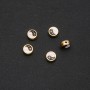 Yin-Yang Inlay 9x4mm, Pack of 5, Yellow Metal