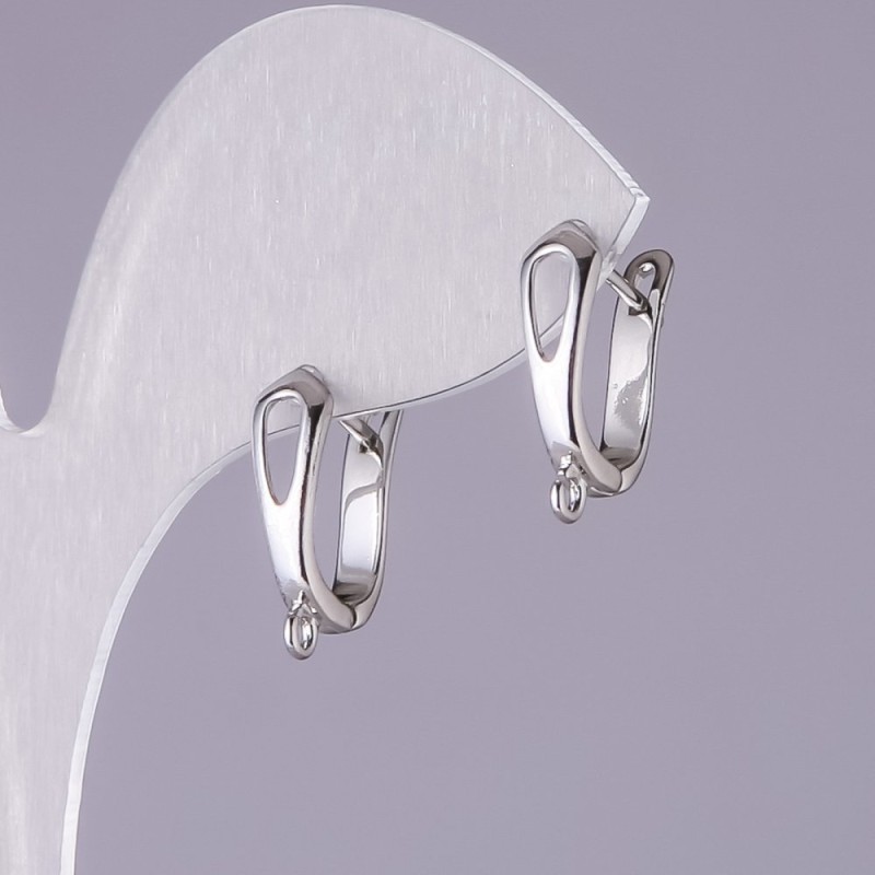 Silver-colored earring hooks 17x5 mm