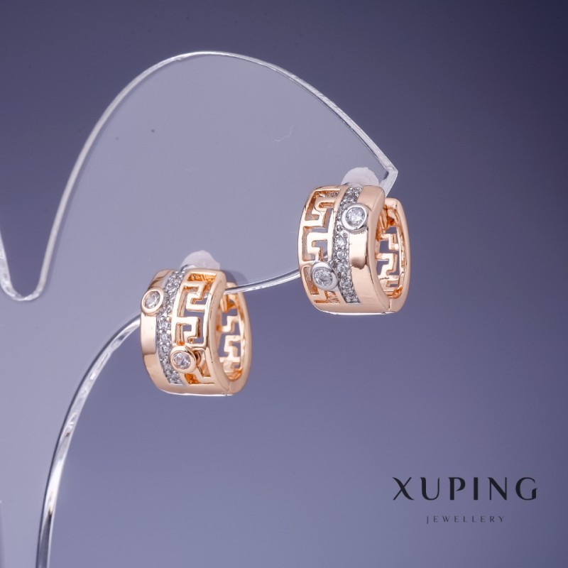 Сережки Xuping 7х13мм "позолота 18К"