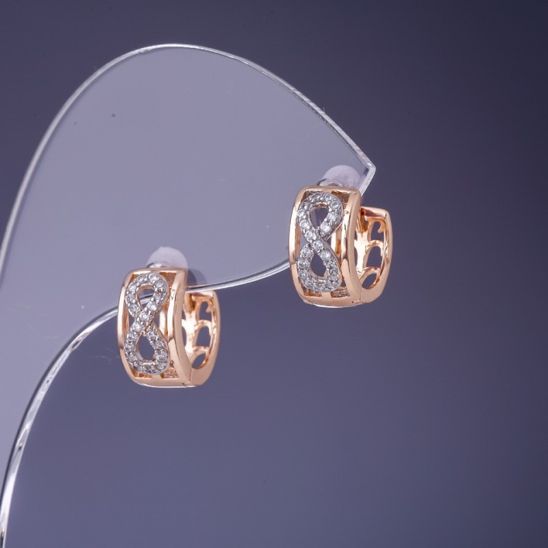 Xuping Earrings Infinity 12x6mm '18K Gold Plating'