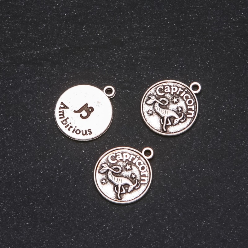Capricorn Zodiac Pendant Findings, 17mm, packaging 20 g ± 10 pcs