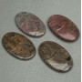 Clearance! Rhodonite Oval Pendant 35×55 mm