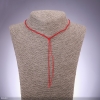 Red braided cord for necklace, diameter 1.9 mm, length 50 cm