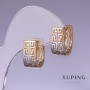 Earrings Xuping 17×9 mm '18K gold plating, rhodium'