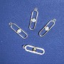 Pendant fittings 'Light Gold', diameter 8 mm, length 30 mm, diameter 1.75 mm, packaging 20 g, 8 pcs. (+ -)