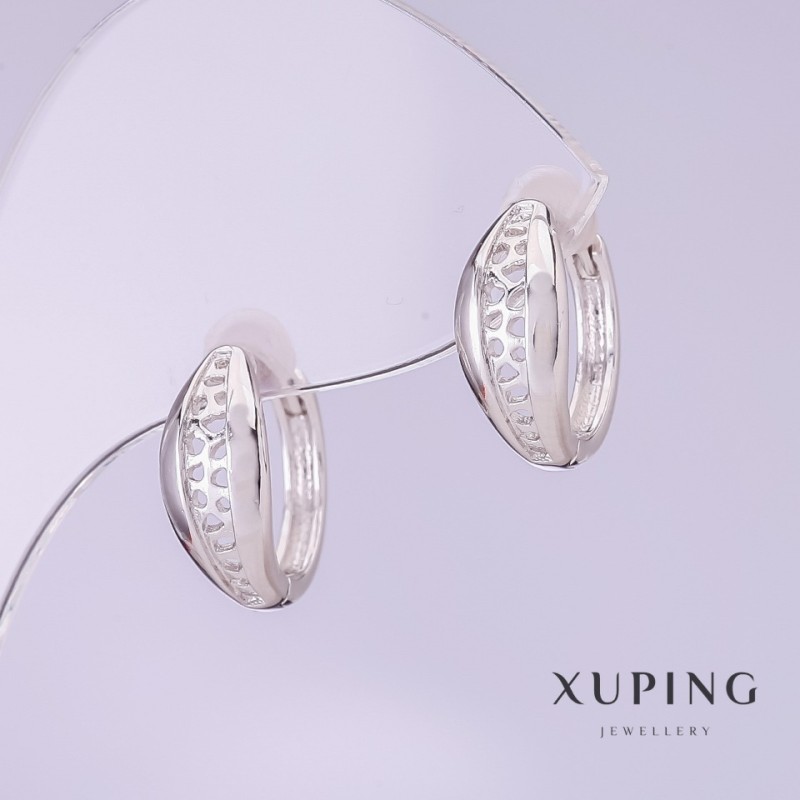 Xuping Rhodium Earrings 14x6mm
