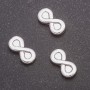 Bead insert findings, diameter 13×6 mm, inner diameter 0.8 mm, packaging 20 g, 23 pcs