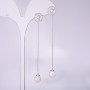 Long stud earrings, 925 Majorca series, 10 mm thick, 80 mm long