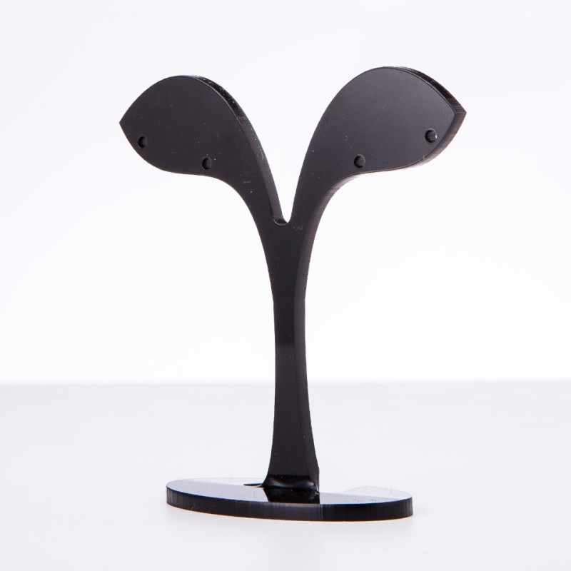 Jewelry stand, black plastic, height 8 cm, width 8 cm