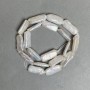 Baroque pearl beads on a thread with a warm "gasoline" sheen, diameter 10×21 mm, length 41 cm (+ -)