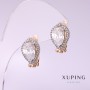 Сережки Xuping з білими каменями 17х10мм позолота 18к