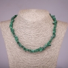 Necklace with Malachite natural stone chips 8x3 mm ±, length 45 cm+