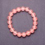Bracelet with natural chalcedony, smooth bead, 8 mm diameter (+/-), on elastic, circumference 18 cm