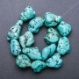 Halite beads dyed to look like "Turquoise" green tumbled natural stone, diameter 30×20mm (+ -) strand, length 38cm (+ -)