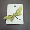 Sale! Dragonfly Brooch with Crystals 70×30 mm Gray Metal