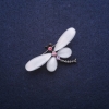 White Dragonfly Brooch 45x25 mm