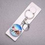 New Year Santa on a Reindeer Keychain, 10 cm long