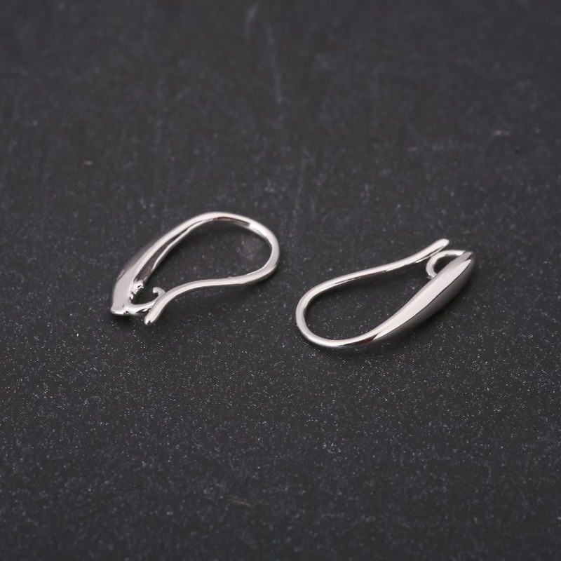 Smooth silvery earring posts 16×1.5 mm price per pair