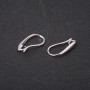 Smooth silvery earring posts 16×1.5 mm price per pair